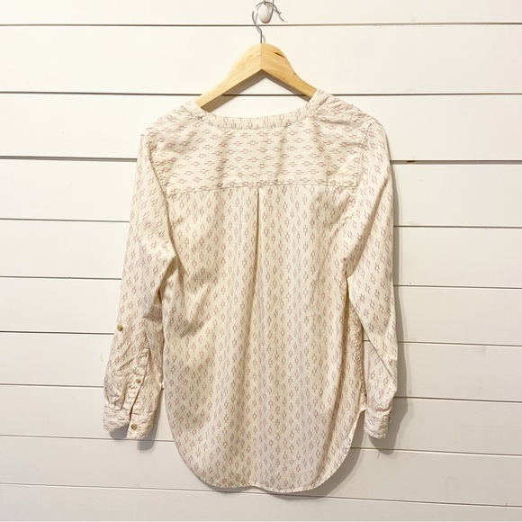 L.L. Bean | Women’s Lavender/ Cream Geometric Terncel Adjustable Sleeve Top M - Picture 3 of 9